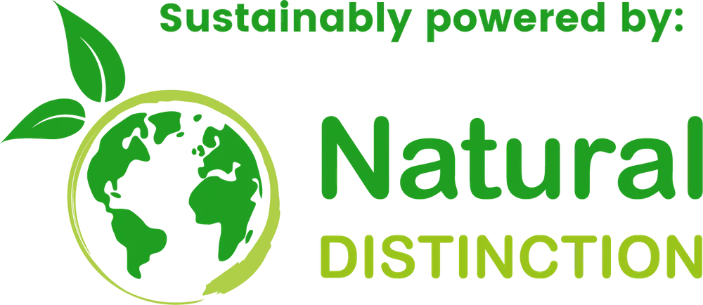 Sustainably powered by Natural distinction logo