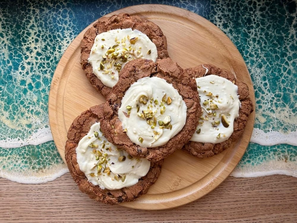 A plate of handmade gluten free cookies