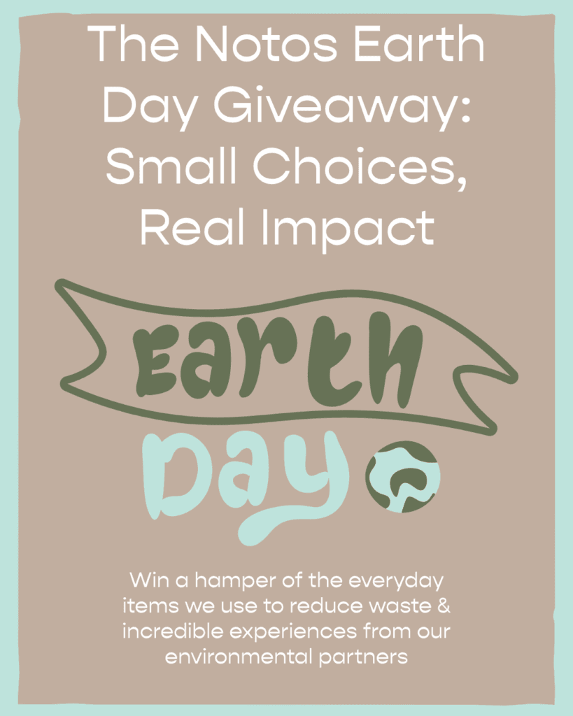 Cafe Notos Earth Day giveaway poster